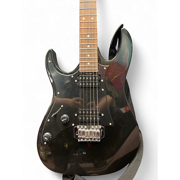 Used Ibanez GIO LEFT HANDED Metallic Black Solid Body Electric Guitar