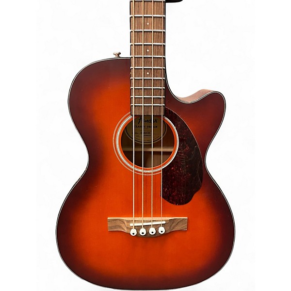Used Fender CB60SCE Aged Cognac Burst Acoustic Bass Guitar