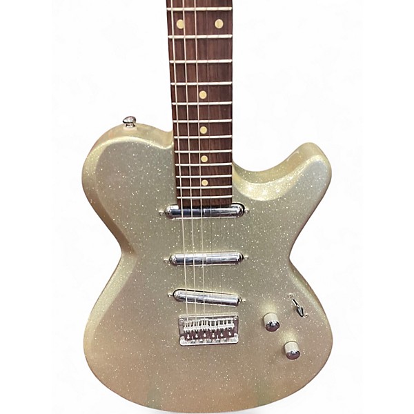 Used Rogue Lipstick Gold Sparkle Solid Body Electric Guitar