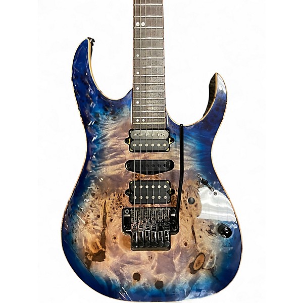 Used Ibanez Rg1070pbz Blue Solid Body Electric Guitar