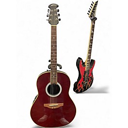 Used Applause AB24 RED Acoustic Guitar