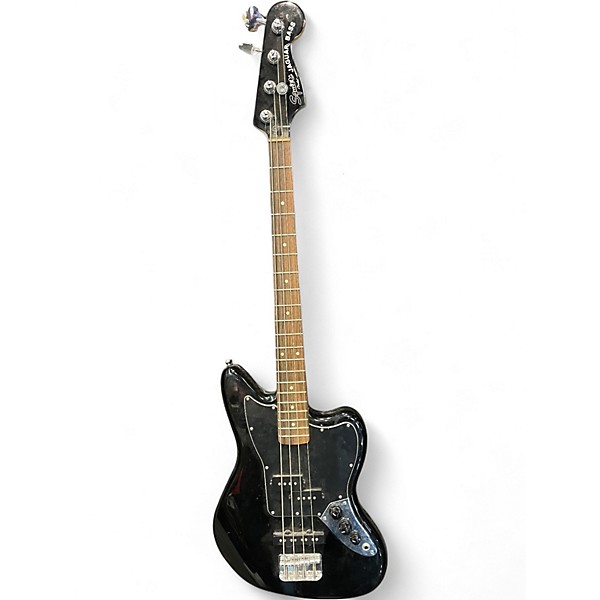 Used Squier Vintage Modified Jaguar Bass Black Electric Bass Guitar