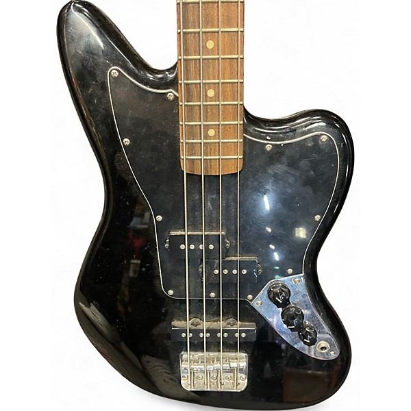 Used Squier Vintage Modified Jaguar Bass Black Electric Bass Guitar