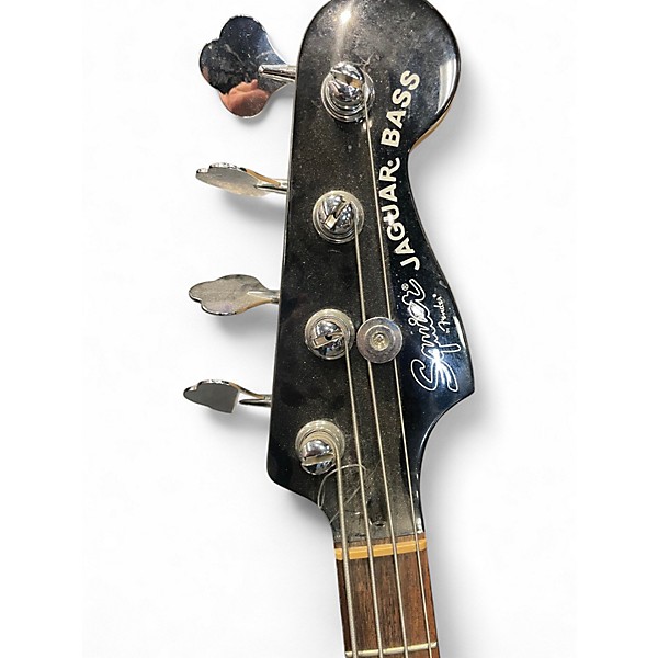 Used Squier Vintage Modified Jaguar Bass Black Electric Bass Guitar