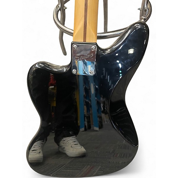 Used Squier Vintage Modified Jaguar Bass Black Electric Bass Guitar