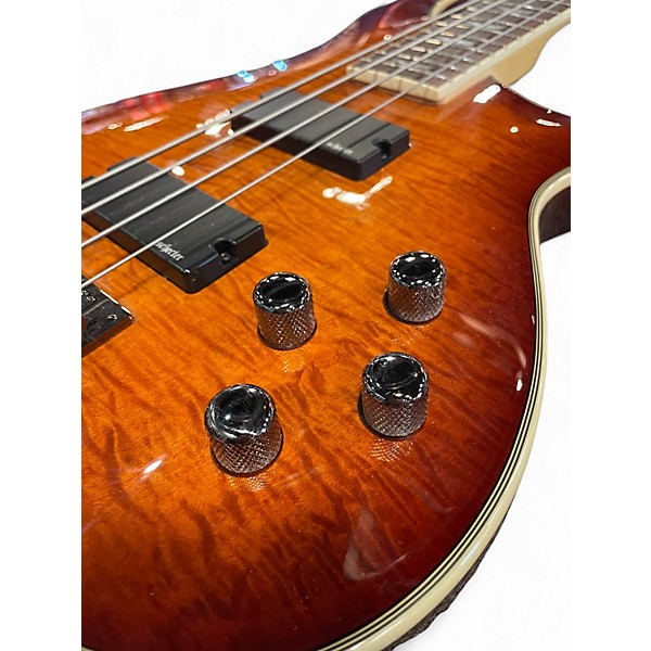 Used Schecter Guitar Research Omen 4 String violin burst Electric Bass Guitar