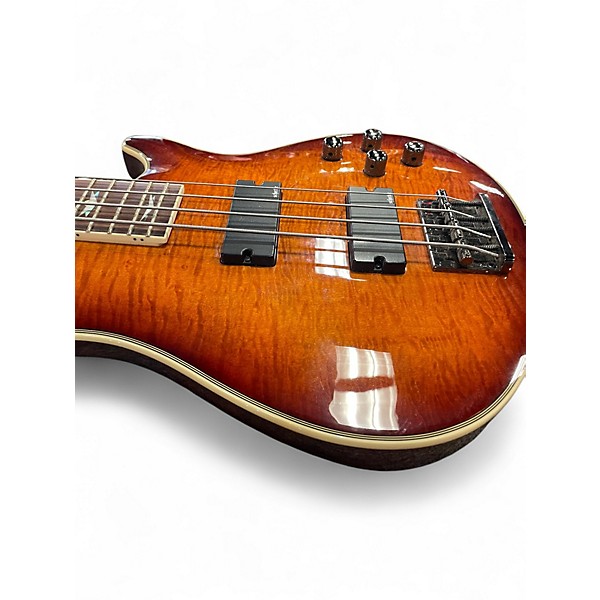 Used Schecter Guitar Research Omen 4 String violin burst Electric Bass Guitar