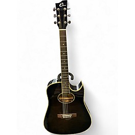 Used Eleca EAG12TSBK Trans Black Acoustic Electric Guitar