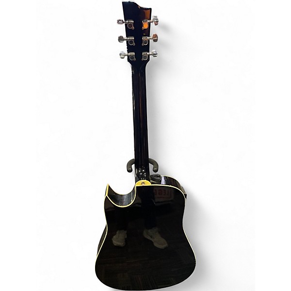 Used Eleca EAG12TSBK Trans Black Acoustic Electric Guitar