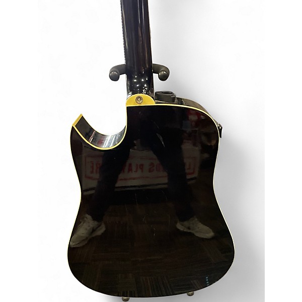 Used Eleca EAG12TSBK Trans Black Acoustic Electric Guitar