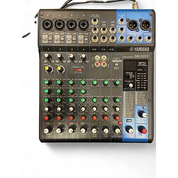Used Yamaha MG10XU 10 Channel Mixer with Effects Unpowered Mixer