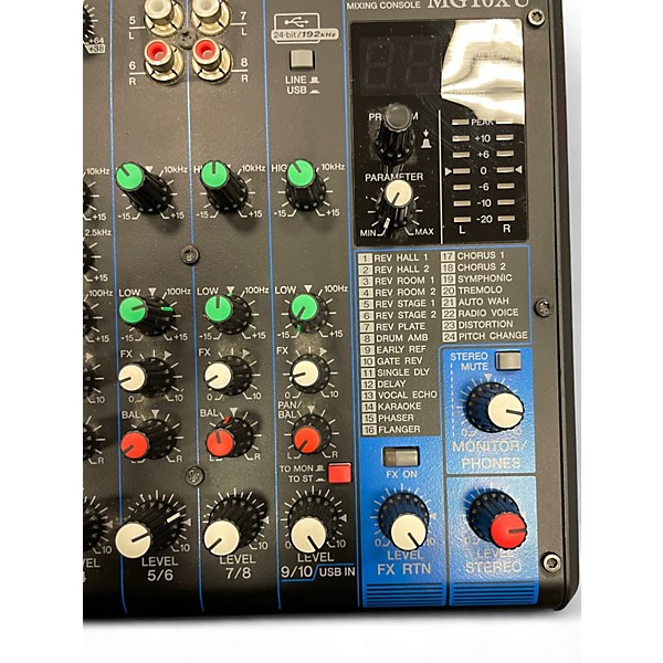 Used Yamaha MG10XU 10 Channel Mixer with Effects Unpowered Mixer
