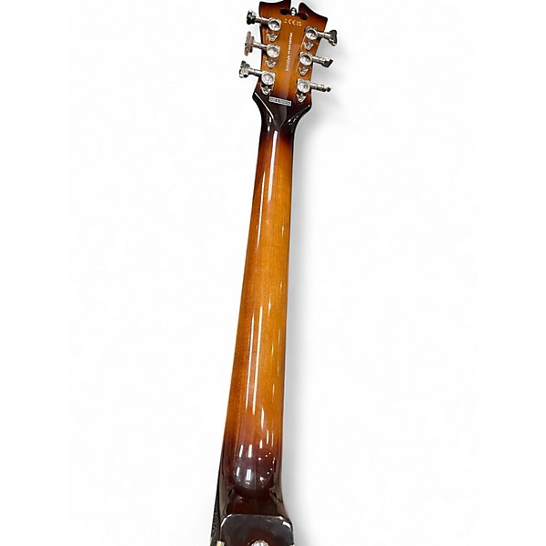 Used D'Angelico Premier Mini DC Brown Sunburst Hollow Body Electric Guitar