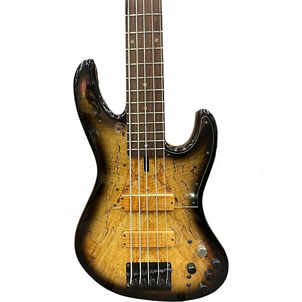 Used 2000s Bossa TUJB5 TIGER'S BURL 2 COLOR BURST GLOSS Electric Bass Guitar