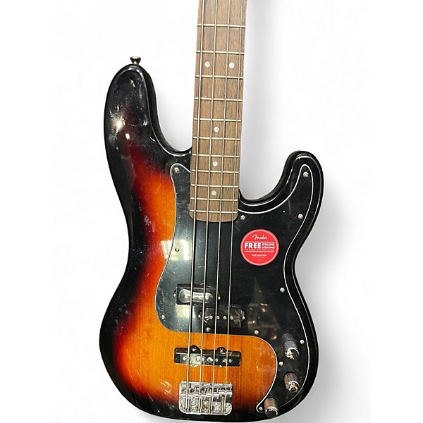 Used Squier Affinity Precision Bass 3 Color Sunburst Electric Bass Guitar