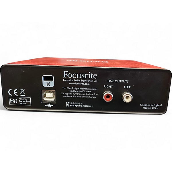 Used 2020s Focusrite Scarlett Solo Gen 2 Audio Interface