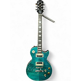 Used Epiphone Les Paul Traditional Pro Ocean Turquoise Solid Body Electric Guitar