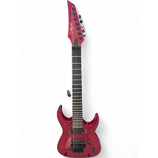 Used Agile INTERCEPTOR PRO 727 TRIBAL PURPLE Solid Body Electric Guitar