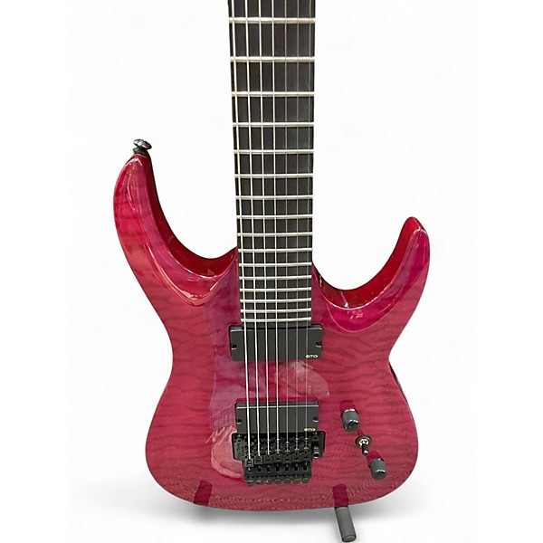 Used Agile INTERCEPTOR PRO 727 TRIBAL PURPLE Solid Body Electric Guitar