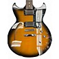 Used 2000s Reverend Manta Ray HB Vintage Sunburst Hollow Body Electric Guitar