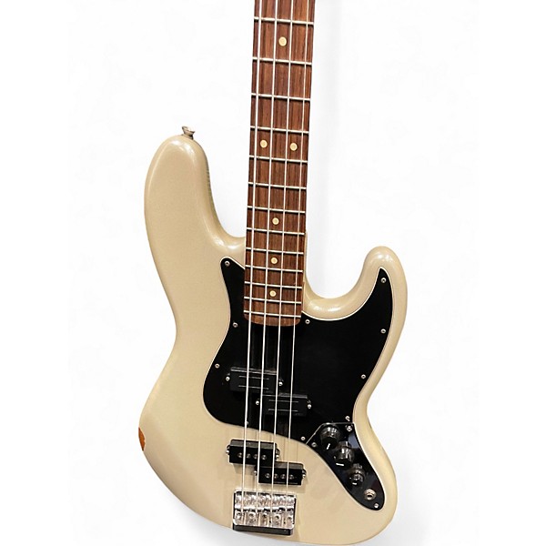 Used Fender Blacktop Jazz Bass Olympic Pearl Electric Bass Guitar