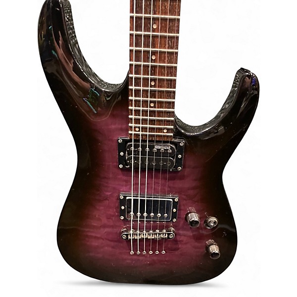 Used ESP LTD MH100QMNT Trans Purble Solid Body Electric Guitar
