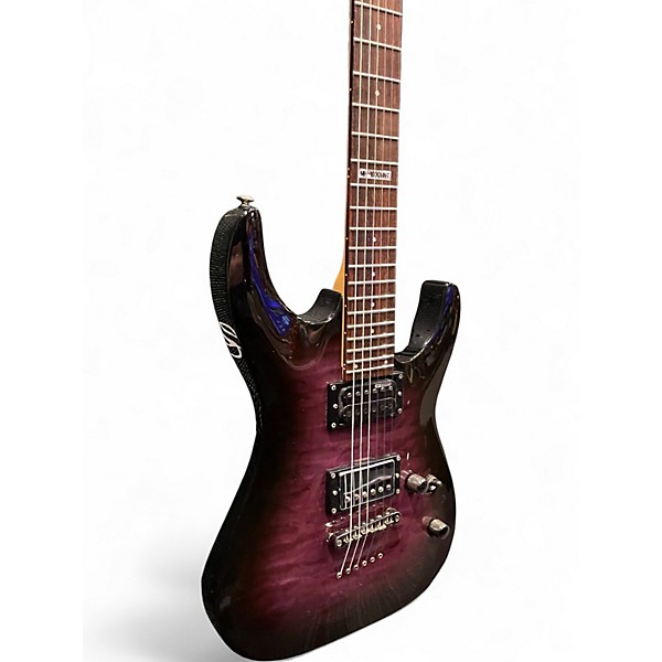Used ESP LTD MH100QMNT Trans Purble Solid Body Electric Guitar