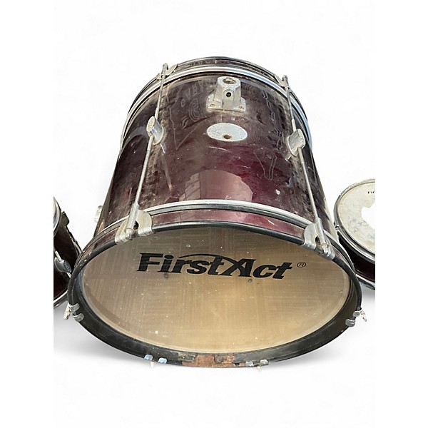 Used First Act 4 Piece 4 piece Red Drum Kit