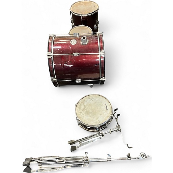 Used First Act 4 Piece 4 piece Red Drum Kit