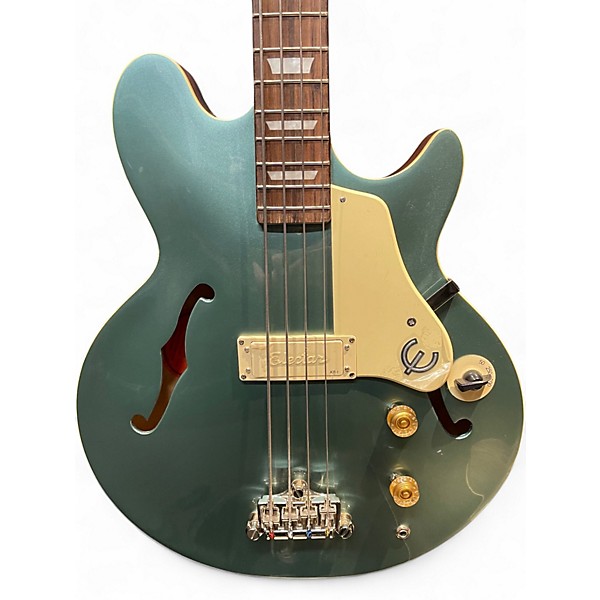 Used Epiphone Jack Casady Signature Faded Pelham Blue Electric Bass Guitar