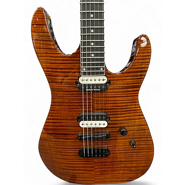 Used Dean md24 Tiger Eye Solid Body Electric Guitar