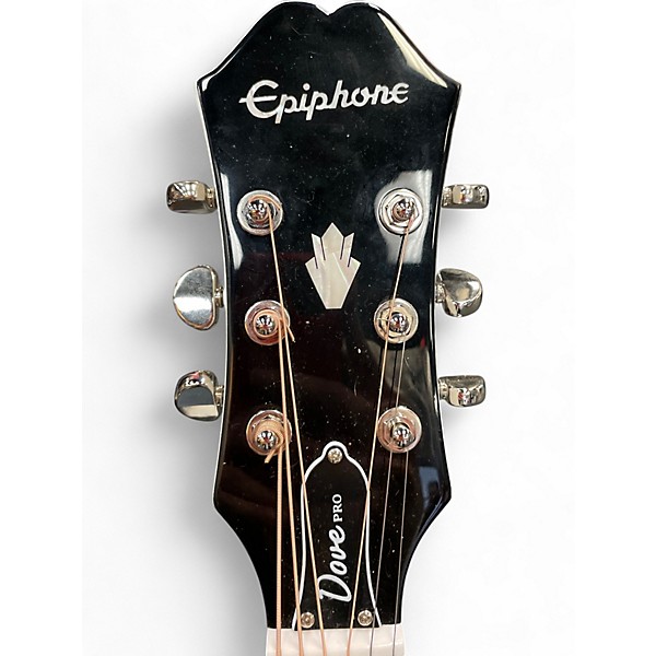 Used Epiphone Dove Pro Alpine White Acoustic Electric Guitar