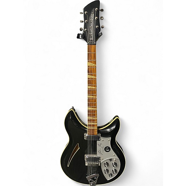 Vintage 1990 Rickenbacker John Kay 381JK Black Black Solid Body Electric Guitar
