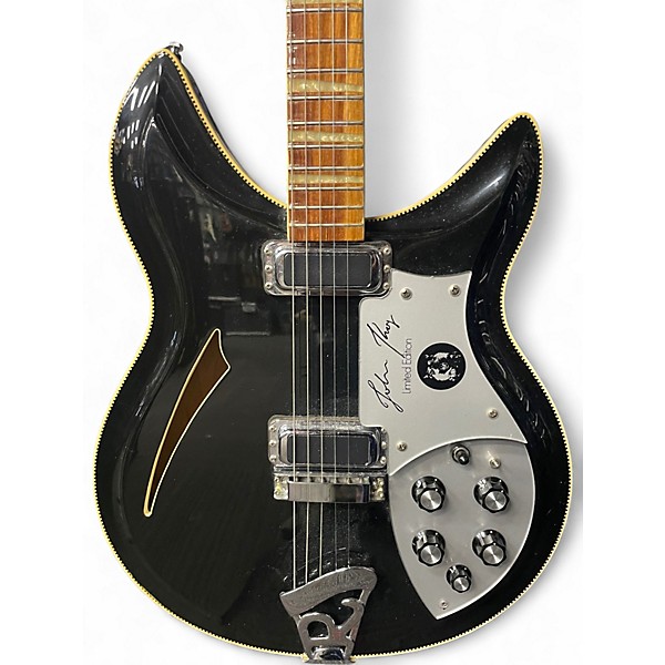 Vintage 1990 Rickenbacker John Kay 381JK Black Black Solid Body Electric Guitar