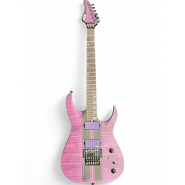 Used Schecter Guitar Research Banshee GT Purple Flame Solid Body Electric Guitar