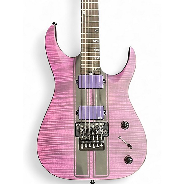 Used Schecter Guitar Research Banshee GT Purple Flame Solid Body Electric Guitar