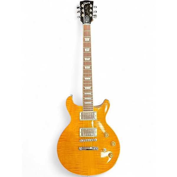 Used Gibson Les Paul Standard Double Cut Yellow Tiger Solid Body Electric Guitar