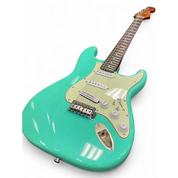 Used Miscellaneous PARTSCASTER Turquoise Solid Body Electric Guitar