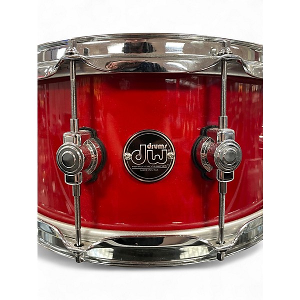 Used DW 14X7 Performance Series Snare Black Cherry Drum
