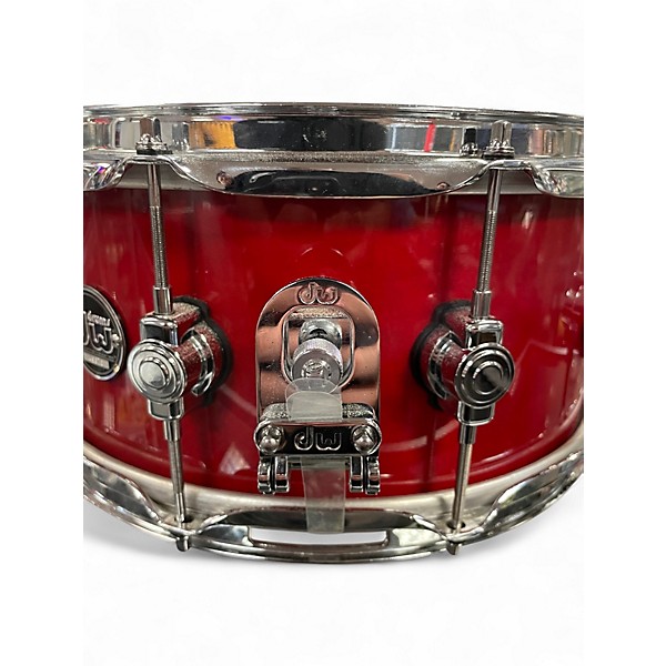 Used DW 14X7 Performance Series Snare Black Cherry Drum
