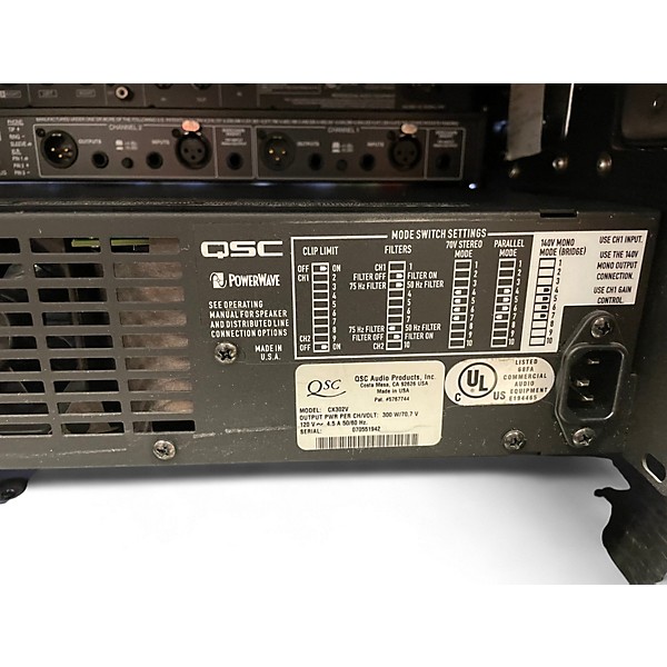 Used QSC CX302V Power Amp