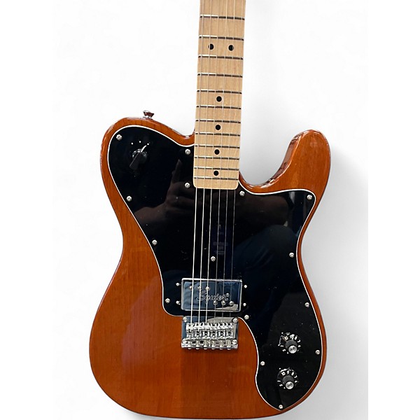 Used Squier Paranormal Esquie Deluxe Mocha Solid Body Electric Guitar