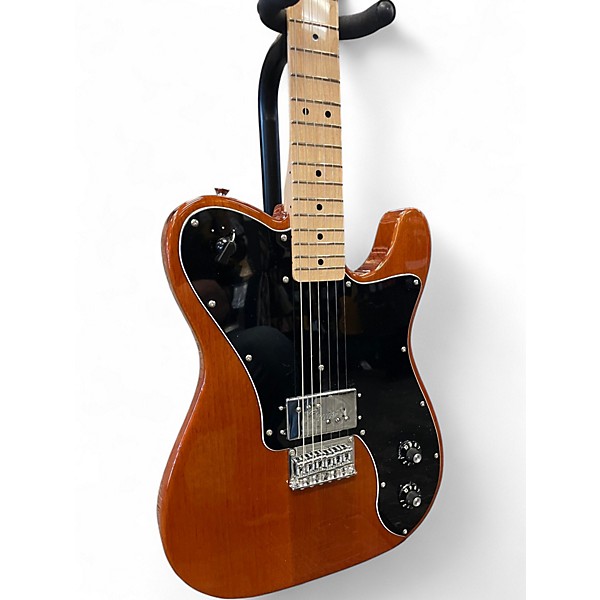 Used Squier Paranormal Esquie Deluxe Mocha Solid Body Electric Guitar