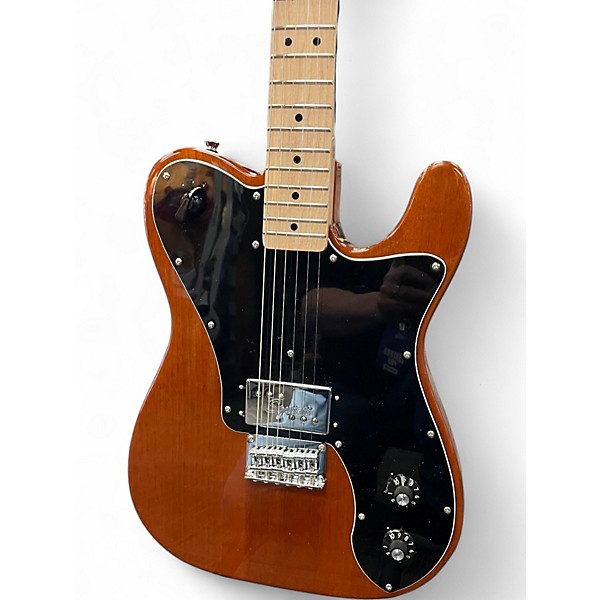 Used Squier Paranormal Esquie Deluxe Mocha Solid Body Electric Guitar