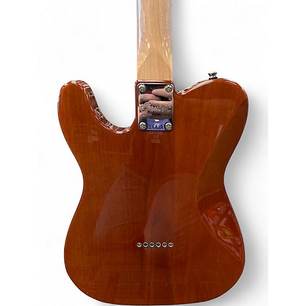 Used Squier Paranormal Esquie Deluxe Mocha Solid Body Electric Guitar