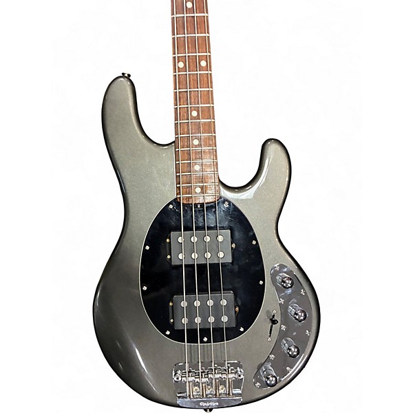 Used Ernie Ball Music Man Stingray HH 4 String Gunmetal Gray Electric Bass Guitar