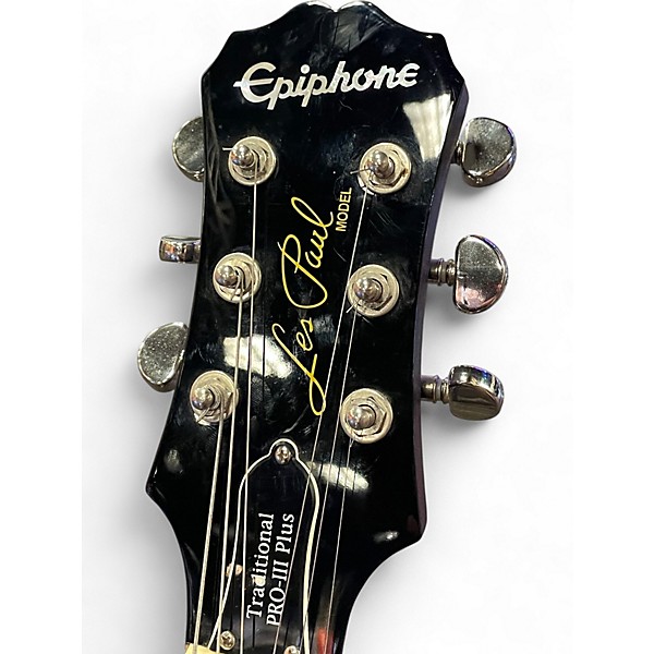 Used 2020s Epiphone Les Paul Traditional PRO III Blue Burst Solid Body Electric Guitar