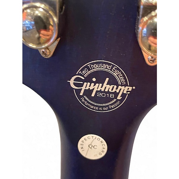 Used 2020s Epiphone Les Paul Traditional PRO III Blue Burst Solid Body Electric Guitar
