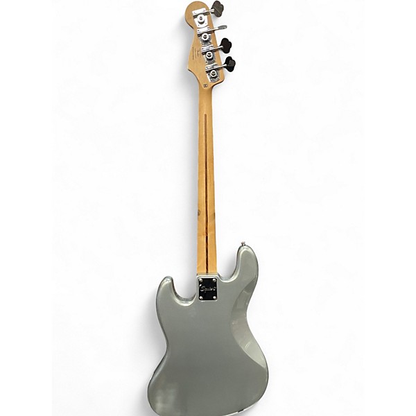 Used Squier Vintage Modified Jazz Bass Silver Electric Bass Guitar