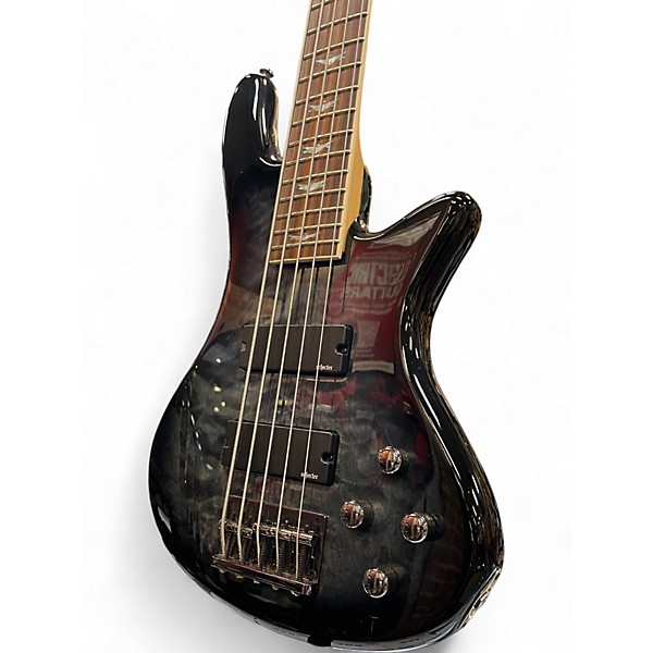 Used Schecter Guitar Research Stiletto Extreme-5 See Thru Black Electric Bass Guitar